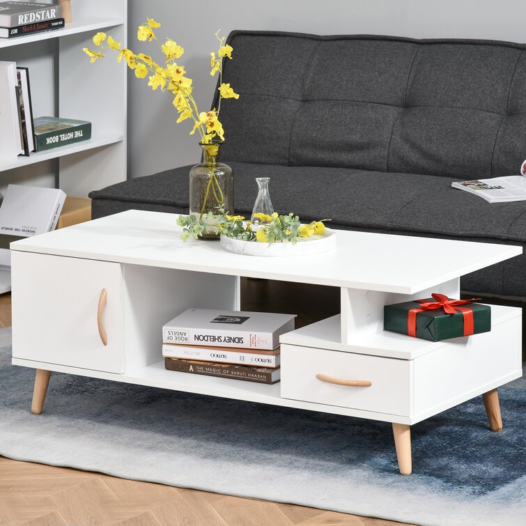 Wayfair white deals gloss coffee table